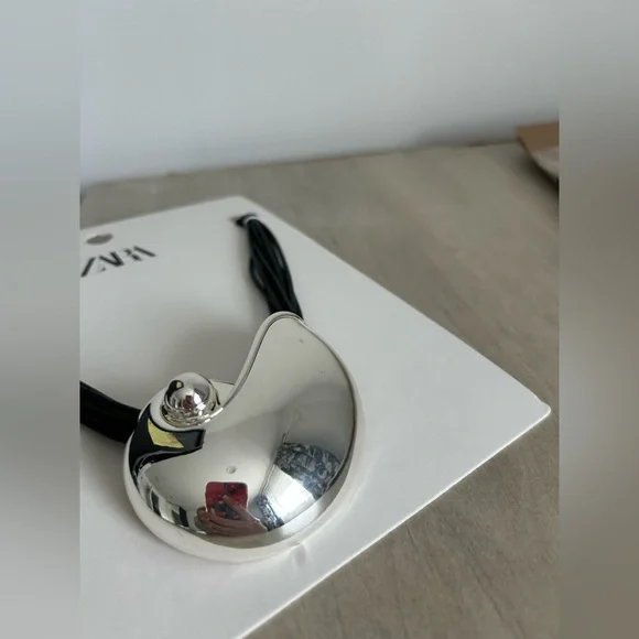 Some 2 bubbles on silver surface Snail shell rope necklace Zara lot #1 - Picture 13 of 14